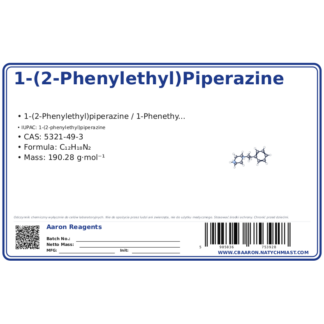 1-(2-Phenylethyl)piperazine, CAS 5321-49-3 — etykieta produktu chemicznego