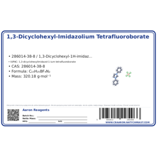1,3-Dicyclohexyl-Imidazolium Tetrafluoroborate, CAS 286014-38-8 — etykieta produktu chemicznego