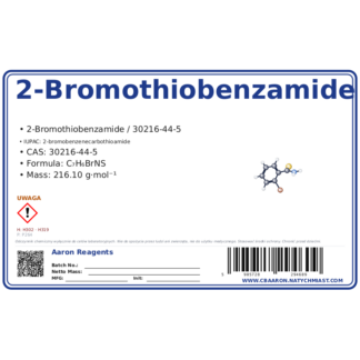 2-Bromothiobenzamide, CAS 30216-44-5 — etykieta produktu chemicznego