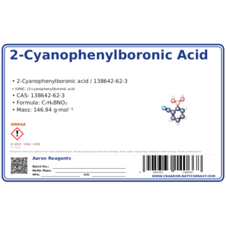 2-Cyanophenylboronic acid, CAS 138642-62-3 — etykieta produktu chemicznego