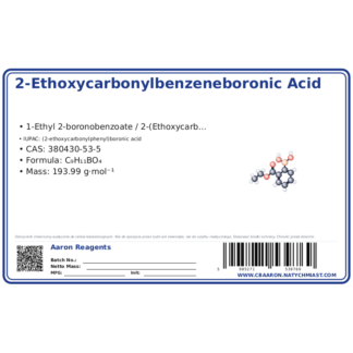 2-Ethoxycarbonylbenzeneboronic acid, CAS 380430-53-5 — etykieta produktu chemicznego