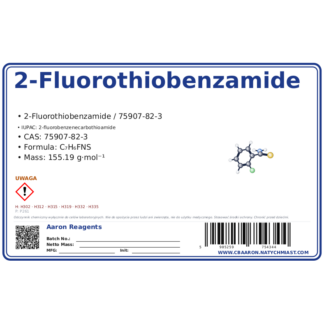 2-Fluorothiobenzamide, CAS 75907-82-3 — etykieta produktu chemicznego
