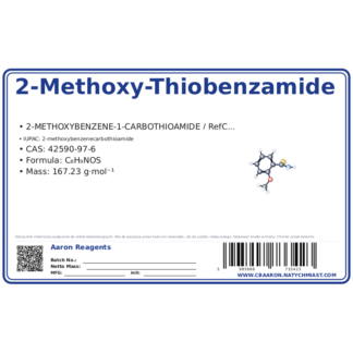 2-Methoxy-Thiobenzamide, CAS 42590-97-6 — etykieta produktu chemicznego