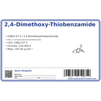 2,4-Dimethoxy-Thiobenzamide, CAS 23822-07-3 — etykieta produktu chemicznego