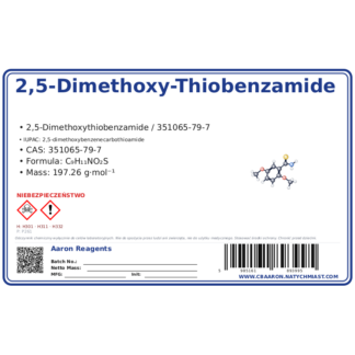 2,5-Dimethoxy-Thiobenzamide, CAS 351065-79-7 — etykieta produktu chemicznego