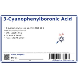 3-Cyanophenylboronic acid, CAS 150255-96-2 — etykieta produktu chemicznego