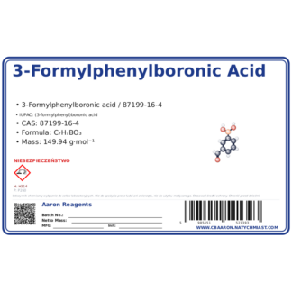 3-Formylphenylboronic acid, CAS 87199-16-4 — etykieta produktu chemicznego
