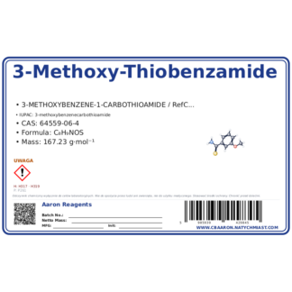 3-Methoxy-Thiobenzamide, CAS 64559-06-4 — etykieta produktu chemicznego