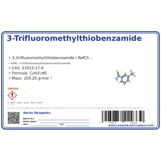3-Trifluoromethylthiobenzamide, CAS 53515-17-6 — etykieta produktu chemicznego