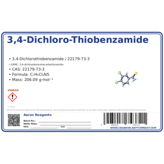3,4-Dichloro-Thiobenzamide, CAS 22179-73-3 — etykieta produktu chemicznego