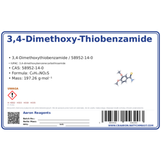 3,4-Dimethoxy-Thiobenzamide, CAS 58952-14-0 — etykieta produktu chemicznego