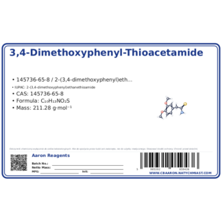 3,4-Dimethoxyphenyl-Thioacetamide, CAS 145736-65-8 — etykieta produktu chemicznego