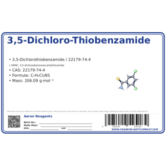 3,5-Dichloro-Thiobenzamide, CAS 22179-74-4 — etykieta produktu chemicznego