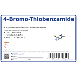 4-Bromo-Thiobenzamide, CAS 26197-93-3 — etykieta produktu chemicznego
