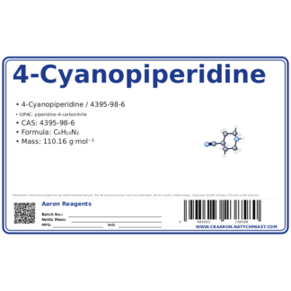4-Cyanopiperidine, CAS 4395-98-6 — etykieta produktu chemicznego