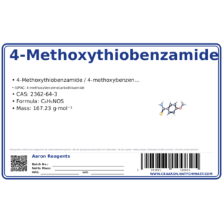 4-Methoxythiobenzamide, CAS 2362-64-3 — etykieta produktu chemicznego