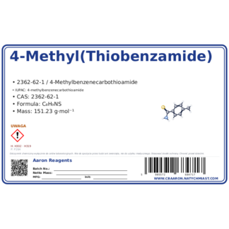 4-Methyl(Thiobenzamide), CAS 2362-62-1 — etykieta produktu chemicznego