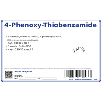 4-Phenoxy-Thiobenzamide, CAS 730971-68-3 — etykieta produktu chemicznego