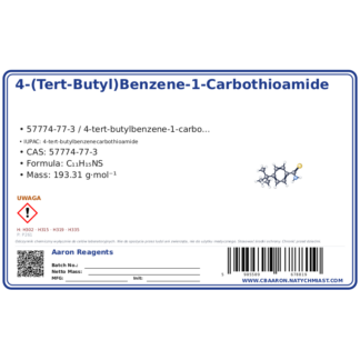 4-(Tert-Butyl)benzene-1-Carbothioamide, CAS 57774-77-3 — etykieta produktu chemicznego