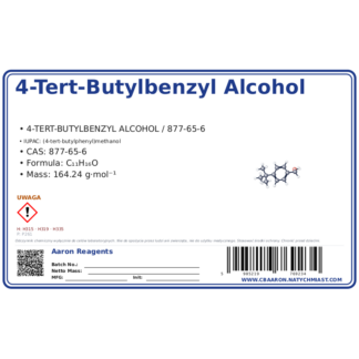 4-Tert-Butylbenzyl Alcohol, CAS 877-65-6 — etykieta produktu chemicznego