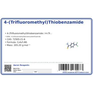 4-(Trifluoromethyl)thiobenzamide, CAS 72505-21-6 — etykieta produktu chemicznego