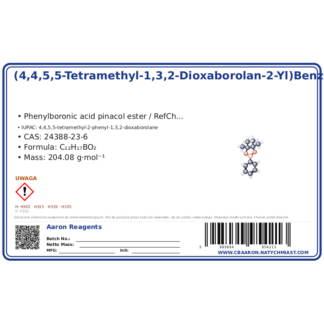 (4,4,5,5-Tetramethyl-1,3,2-Dioxaborolan-2-Yl)benzene, CAS 24388-23-6 — etykieta produktu chemicznego