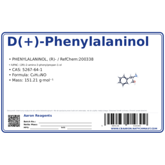 D(+)-Phenylalaninol, CAS 5267-64-1 — etykieta produktu chemicznego