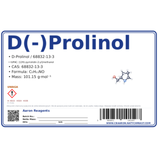 D(-)prolinol, CAS 68832-13-3 — etykieta produktu chemicznego