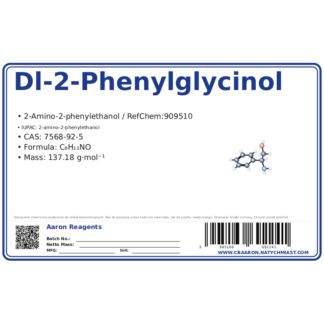 Dl-2-Phenylglycinol, CAS 7568-92-5 — etykieta produktu chemicznego