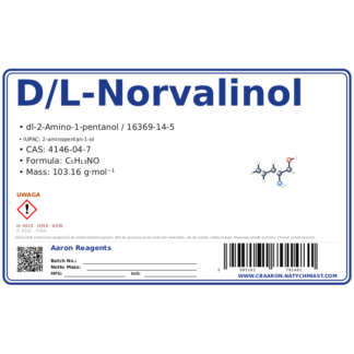 D/l-Norvalinol, CAS 4146-04-7 — etykieta produktu chemicznego
