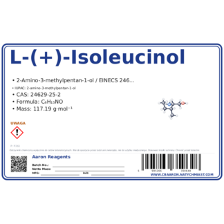 L-(+)-Isoleucinol, CAS 24629-25-2 — etykieta produktu chemicznego