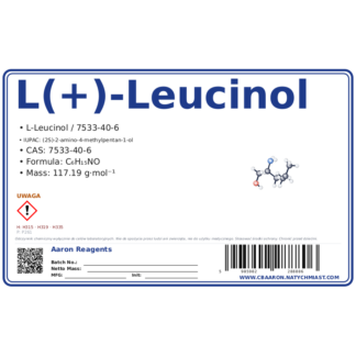 L(+)-Leucinol, CAS 7533-40-6 — etykieta produktu chemicznego