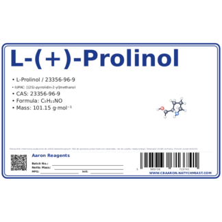 L-(+)-Prolinol, CAS 23356-96-9 — etykieta produktu chemicznego