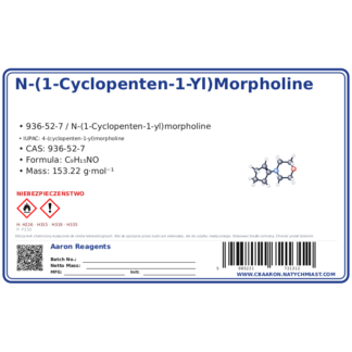 N-(1-Cyclopenten-1-yl)morpholine, CAS 936-52-7 — etykieta produktu chemicznego