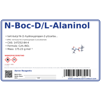 N-Boc-D/l-Alaninol, CAS 147252-84-4 — etykieta produktu chemicznego