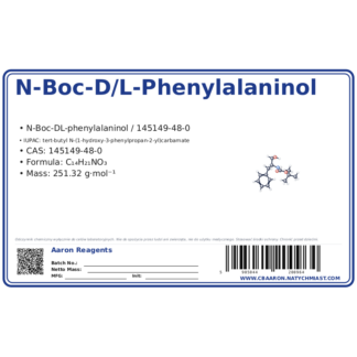 N-Boc-D/l-Phenylalaninol, CAS 145149-48-0 — etykieta produktu chemicznego