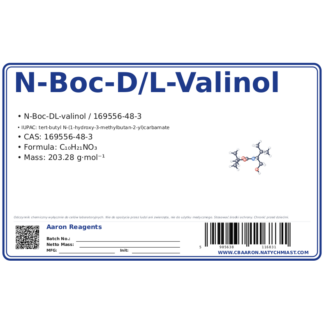 N-Boc-D/l-Valinol, CAS 169556-48-3 — etykieta produktu chemicznego