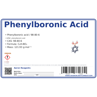Phenylboronic acid, CAS 98-80-6 — etykieta produktu chemicznego