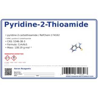 Pyridine-2-Thioamide, CAS 5346-38-3 — etykieta produktu chemicznego
