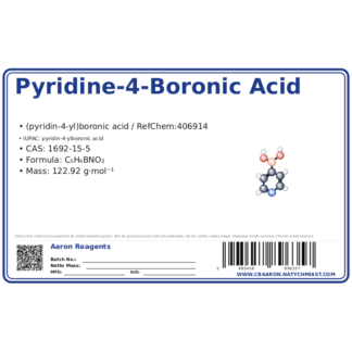 Pyridine-4-boronic acid, CAS 1692-15-5 — etykieta produktu chemicznego