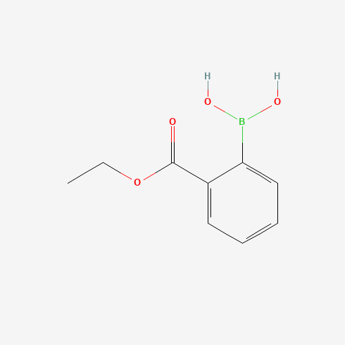 Szkielet 2D 2-Ethoxycarbonylbenzeneboronic acid, CAS 380430-53-5, wzór C9H11BO4