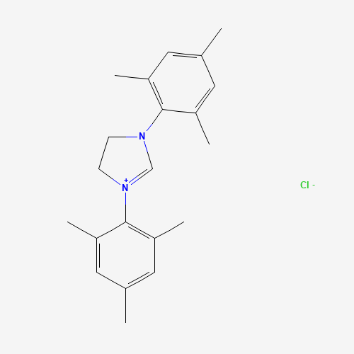 Szkielet 2D 1,3-Bis(2,4,6-Trimethylphenyl)-Imidazolidinium-Chloride, CAS 173035-10-4, wzór C21H27ClN2