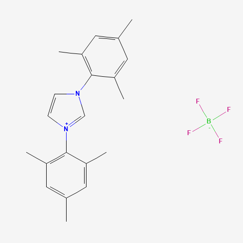Szkielet 2D 1,3-Bis(2,4,6-Trimethylphenyl)-Imidazolidinium-Tetrafluoroborate, CAS 286014-53-7, wzór C21H25BF4N2