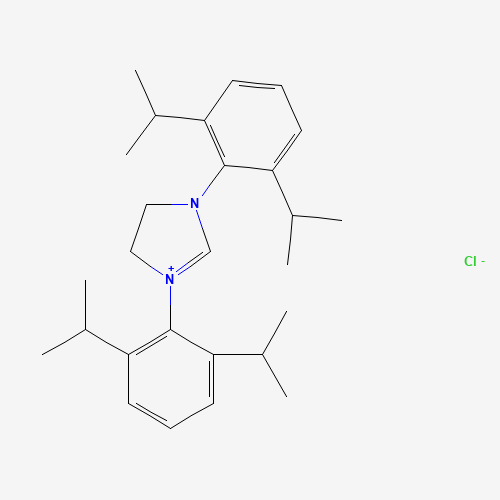 Szkielet 2D 1,3-Bis(2,6-Diisopropylphenyl)-Imidazolidinium-Chloride, CAS 258278-25-0, wzór C27H39ClN2