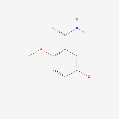 2,5-Dimethoxy-Thiobenzamide — struktura chemiczna 2D (CAS 351065-79-7, wzór C9H11NO2S, masa 197.26 g/mol)