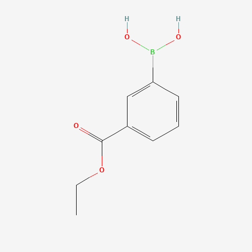 Szkielet 2D 3-Ethoxycarbonylphenylboronic acid, CAS 4334-87-6, wzór C9H11BO4
