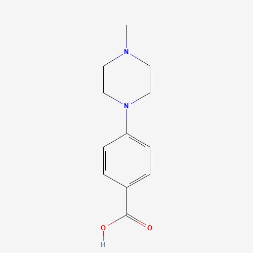 Szkielet 2D 4-(4-Methylpiperazino)benzoic acid, CAS 86620-62-4, wzór C12H16N2O2