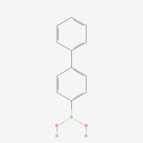 Szkielet 2D 4-Biphenylboronic acid, CAS 5122-94-1, wzór C12H11BO2