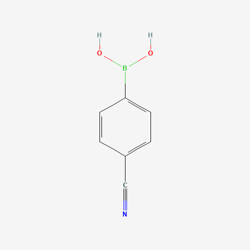 Szkielet 2D 4-Cyanophenylboronic acid, CAS 126747-14-6, wzór C7H6BNO2