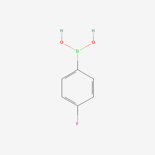 Szkielet 2D 4-Fluorobenzeneboronic acid, CAS 1765-93-1, wzór C6H6BFO2